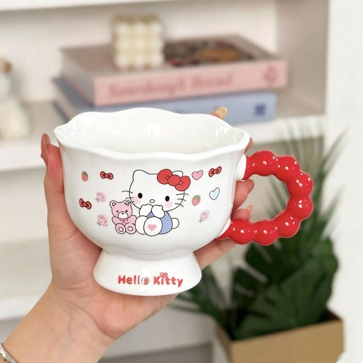 Popular cup gift box cute girl's heart ceramic mug girl's birthday gift good-looking gift water cup