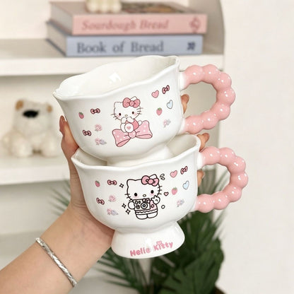 Popular cup gift box cute girl's heart ceramic mug girl's birthday gift good-looking gift water cup