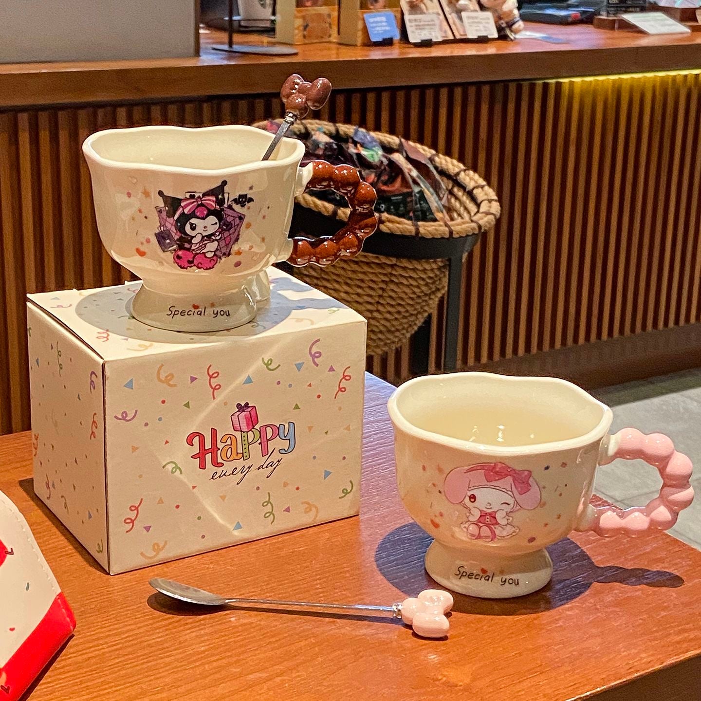 Sanrio mug ceramic water cup household drinking water office cup cute Melody series birthday gift