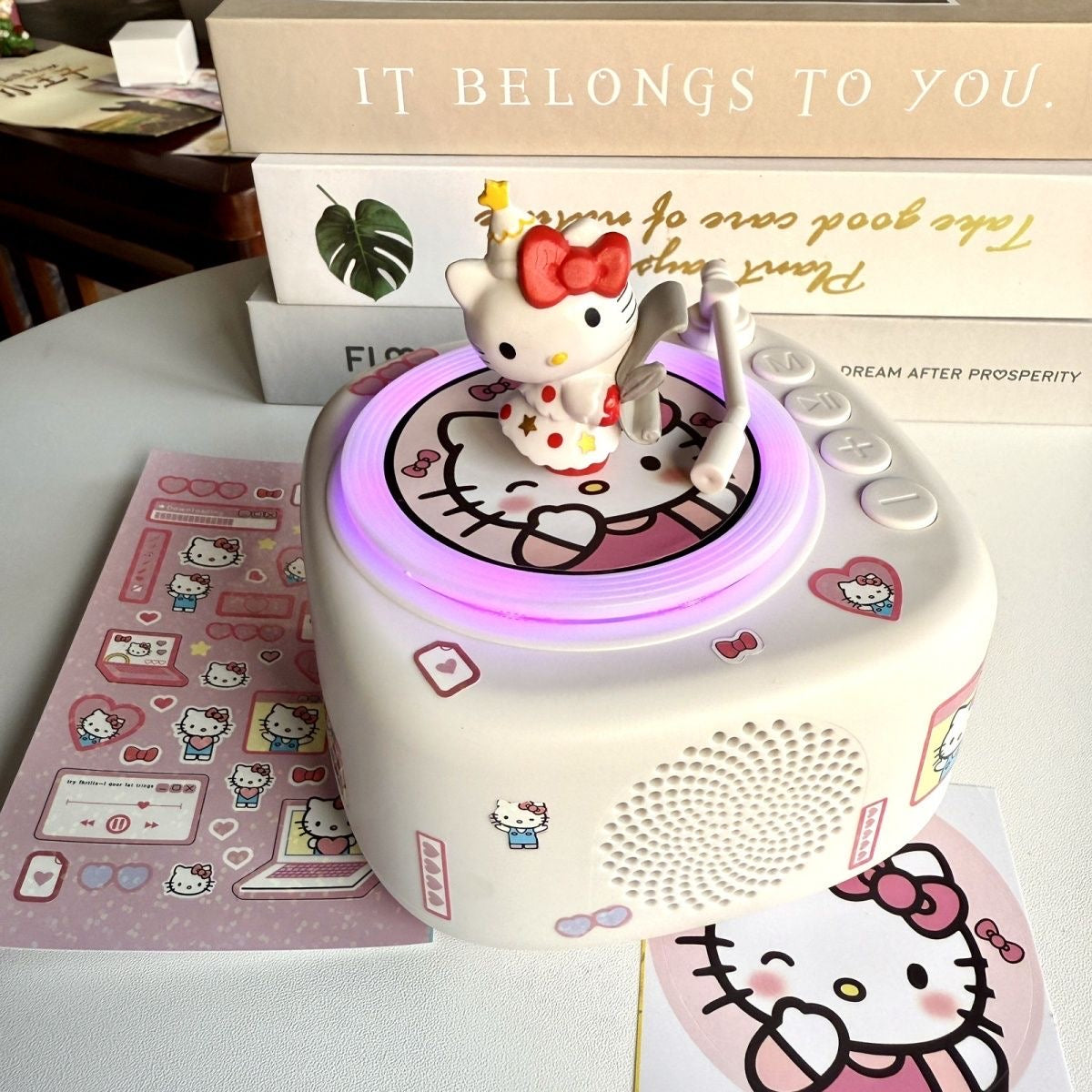 Audio tape ambient light hellokitty Bluetooth speaker record audio birthday gift girlfriend girl