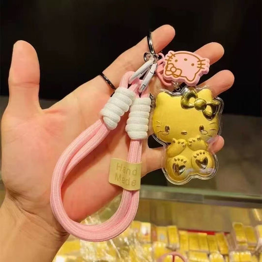 Hot-selling kt cat pendant KT mobile phone lanyard cute cartoon mobile phone chain pendant bag pendant keychain