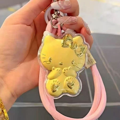 Hot-selling kt cat pendant KT mobile phone lanyard cute cartoon mobile phone chain pendant bag pendant keychain