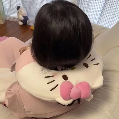 Cartoon kt cat u-shaped pillow cute girl heart pp cotton neck protection travel portable sleep aid sleeping pillow