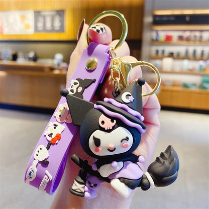 Sanrio Kuromi keychain pendant love exquisite doll keychain student schoolbag pendant cartoon small gift