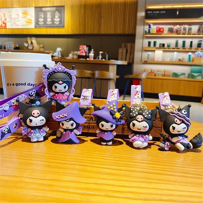 Sanrio Kuromi keychain pendant love exquisite doll keychain student schoolbag pendant cartoon small gift