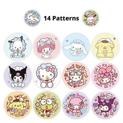 500pcs Bestseller Cute Sanrio Roll Stickers, Kids Reward Stickers, Cartoon Accessories for Journal Decoration & DIY Crafts